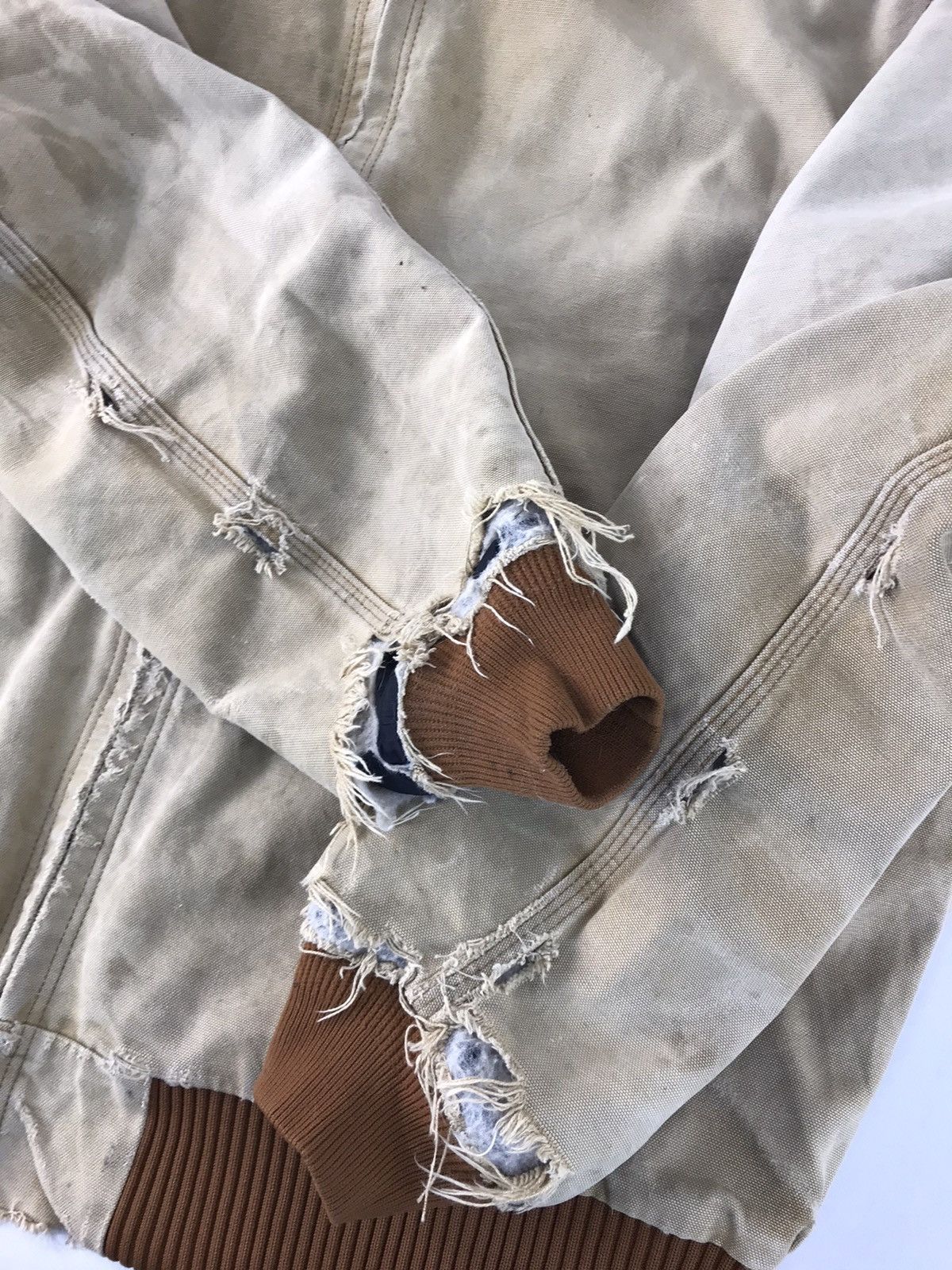 Carhartt Carhartt Distressed Loose Fit Jacket Zipup Big Pocket Design Size US XXL / EU 58 / 5 - 12 Thumbnail