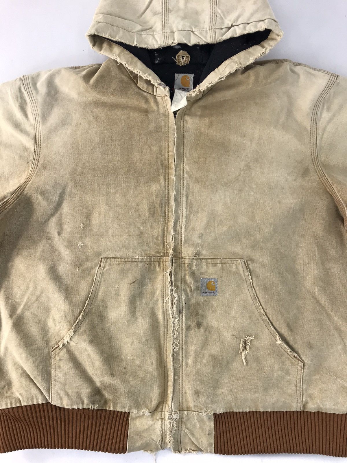 Carhartt Carhartt Distressed Loose Fit Jacket Zipup Big Pocket Design Size US XXL / EU 58 / 5 - 3 Thumbnail