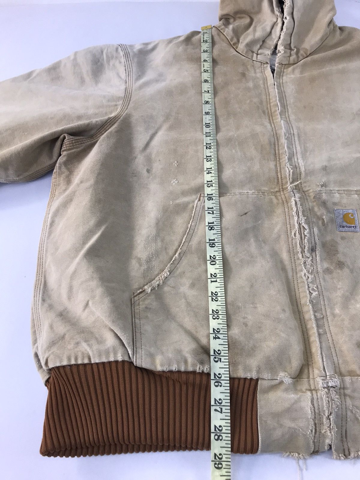 Carhartt Carhartt Distressed Loose Fit Jacket Zipup Big Pocket Design Size US XXL / EU 58 / 5 - 10 Thumbnail