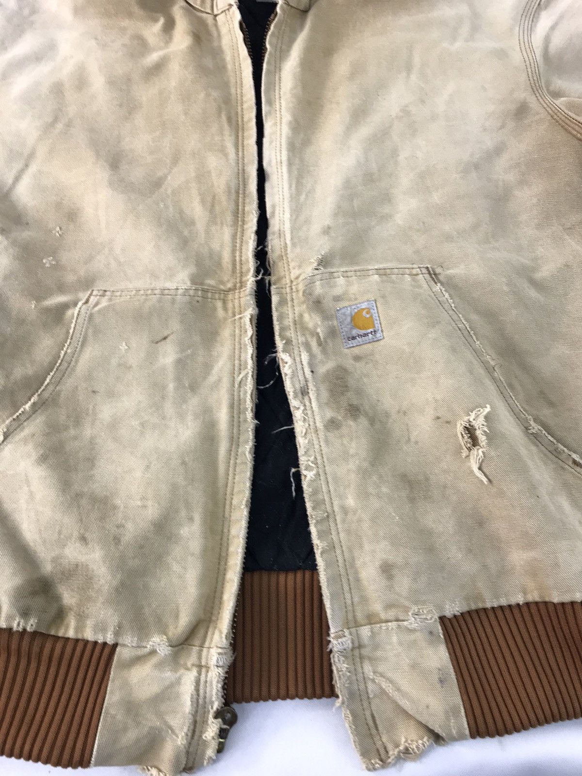Carhartt Carhartt Distressed Loose Fit Jacket Zipup Big Pocket Design Size US XXL / EU 58 / 5 - 13 Thumbnail