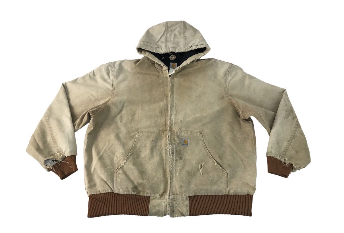 Carhartt Carhartt Distressed Loose Fit Jacket Zipup Big Pocket Design Size US XXL / EU 58 / 5 - 1 Thumbnail