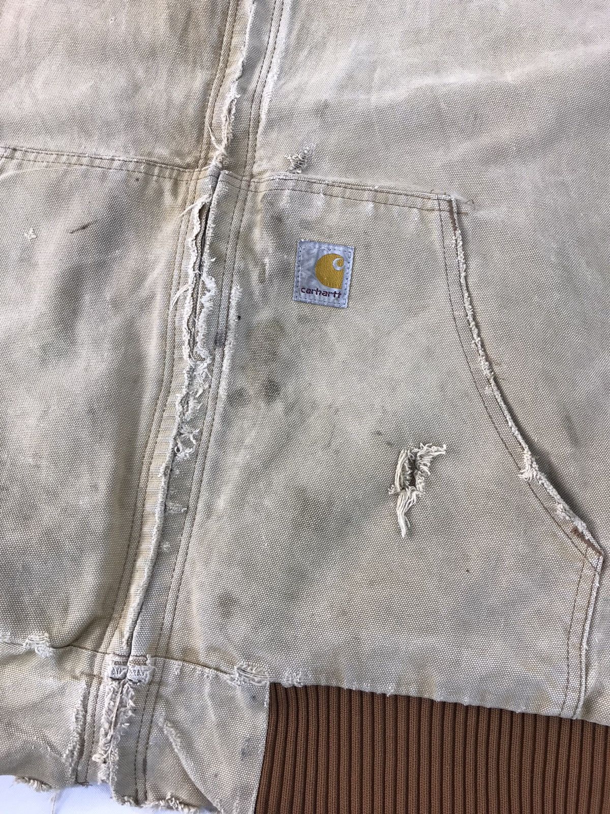 Carhartt Carhartt Distressed Loose Fit Jacket Zipup Big Pocket Design Size US XXL / EU 58 / 5 - 17 Thumbnail
