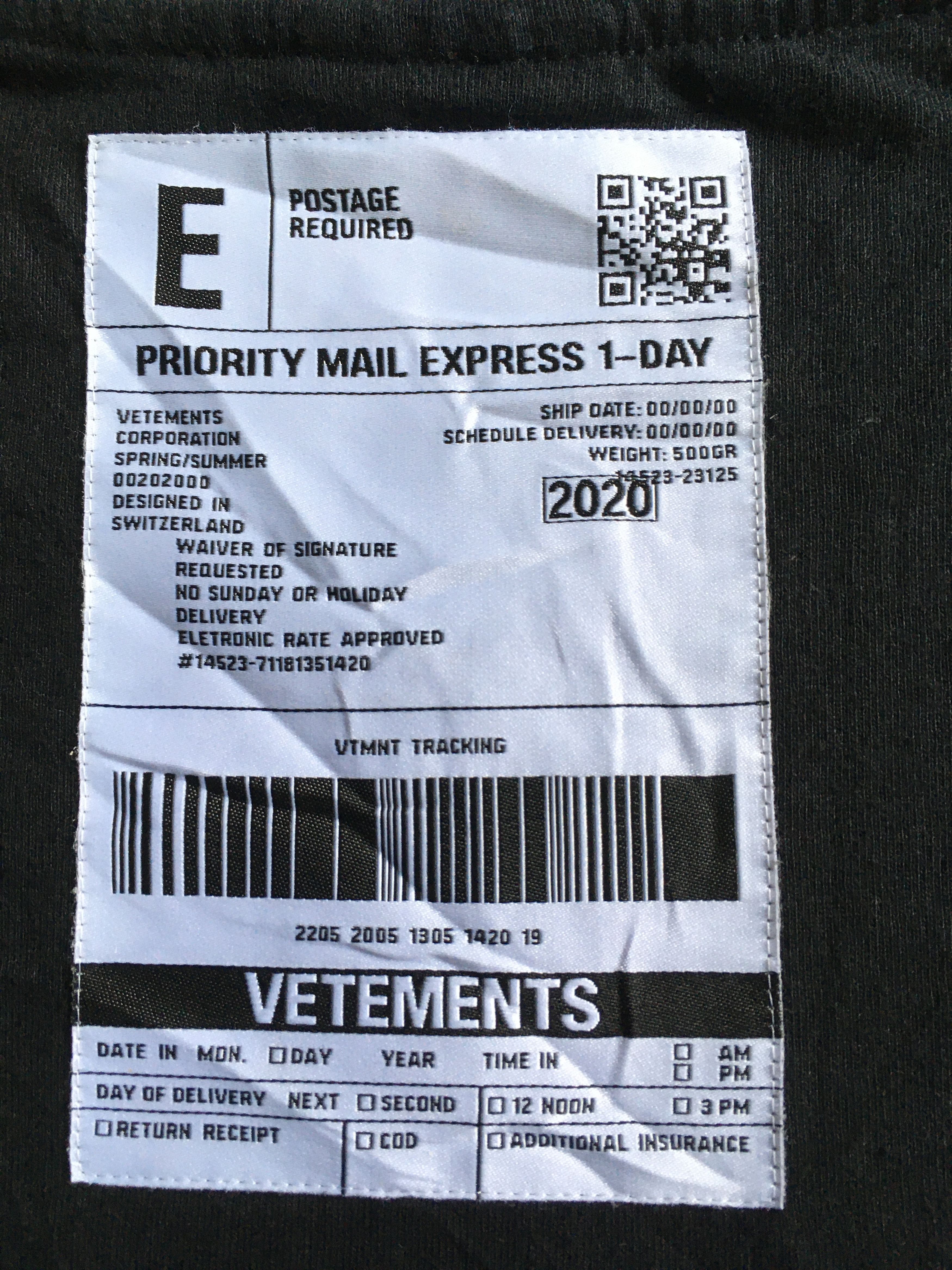 Vetements Vetement SS20 Size US S / EU 44-46 / 1 - 5 Thumbnail