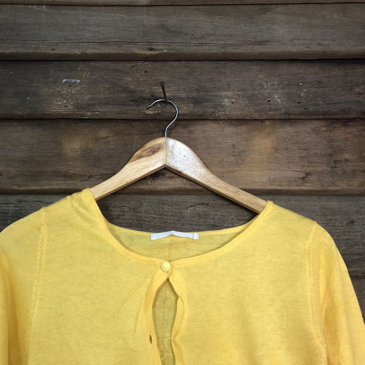 Japanese Brand ARW Yellow Patterned Cardigans thin knitwear japan #7255 Size S / US 4 / IT 40 - 4 Thumbnail