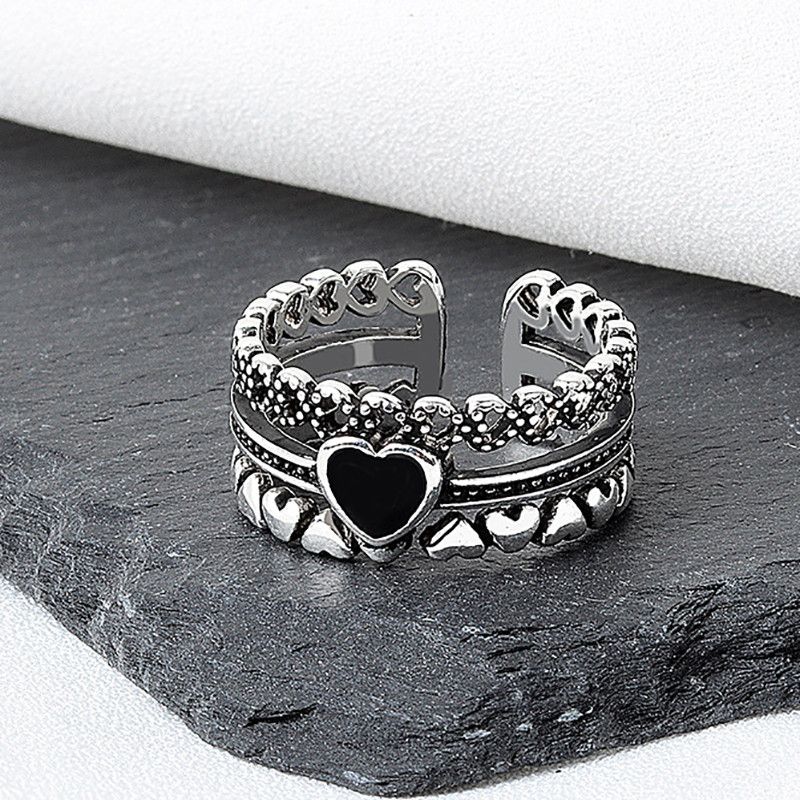 Jewelry Handmade Love Heart Ring Size ONE SIZE - 2 Thumbnail