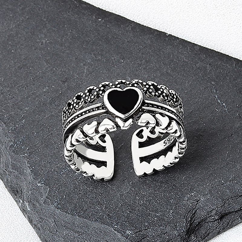 Jewelry Handmade Love Heart Ring Size ONE SIZE - 3 Thumbnail
