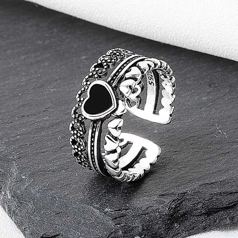 Jewelry Handmade Love Heart Ring Size ONE SIZE - 4 Thumbnail