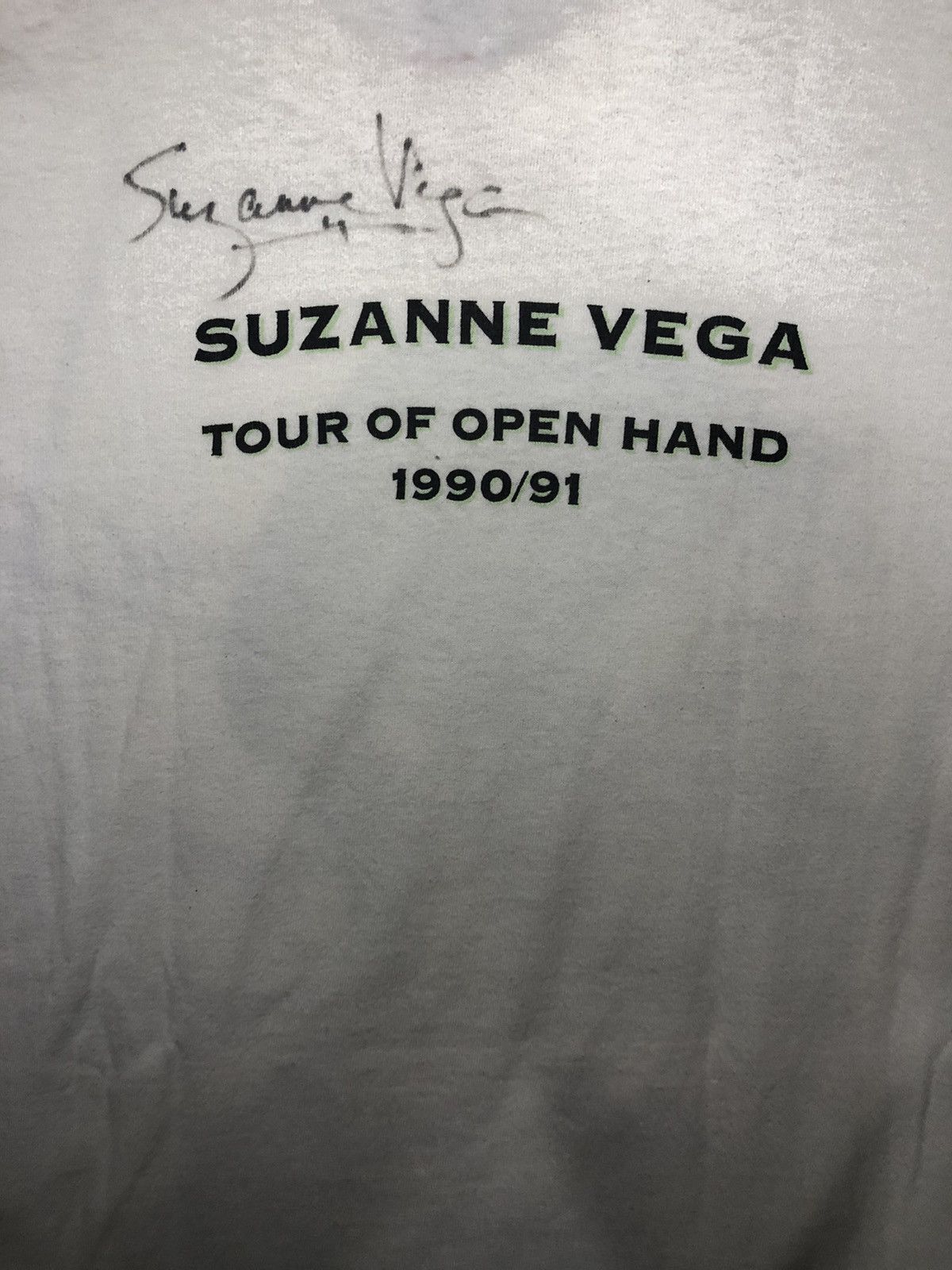 Band Tees × Vintage Vintage Suzanne Vega 90s Tour Of Open Hand Shirt Autographed Size US L / EU 52-54 / 3 - 5 Thumbnail