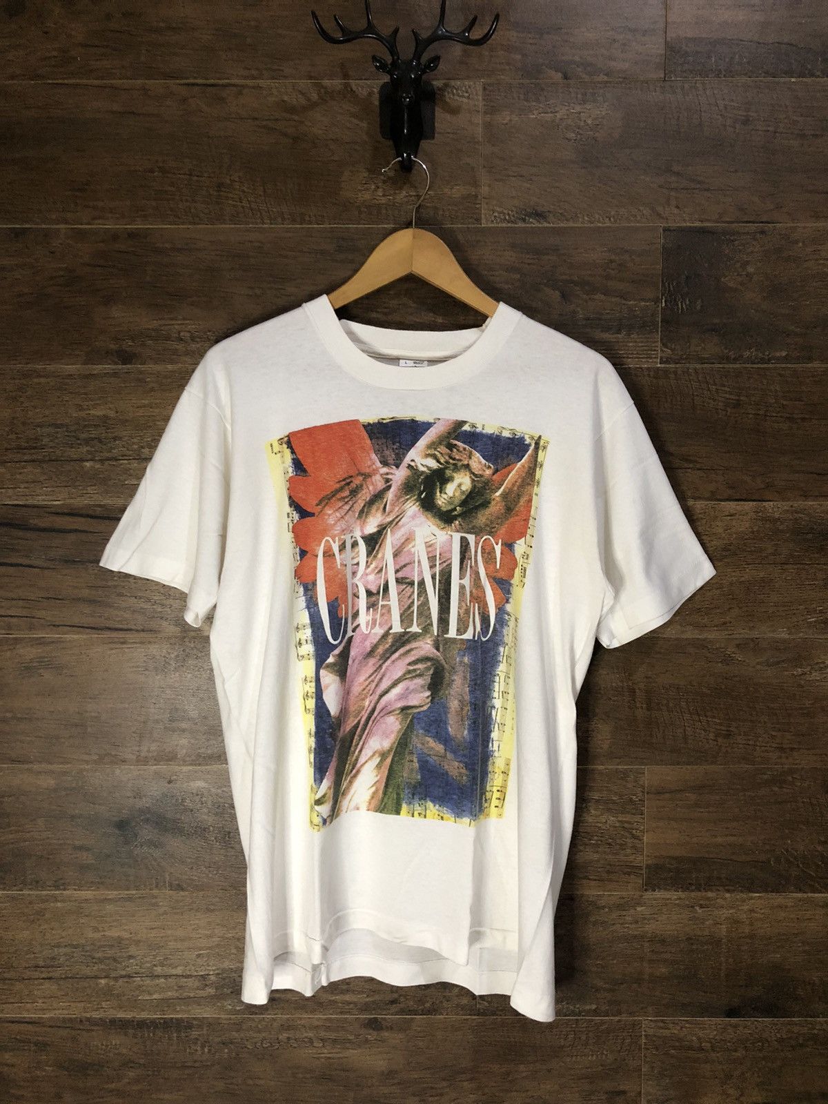Band Tees × Vintage Vintage 1991 Cranes Wings Of Joy Album Shirt Shoegaze Band Size US L / EU 52-54 / 3 - 1 Thumbnail