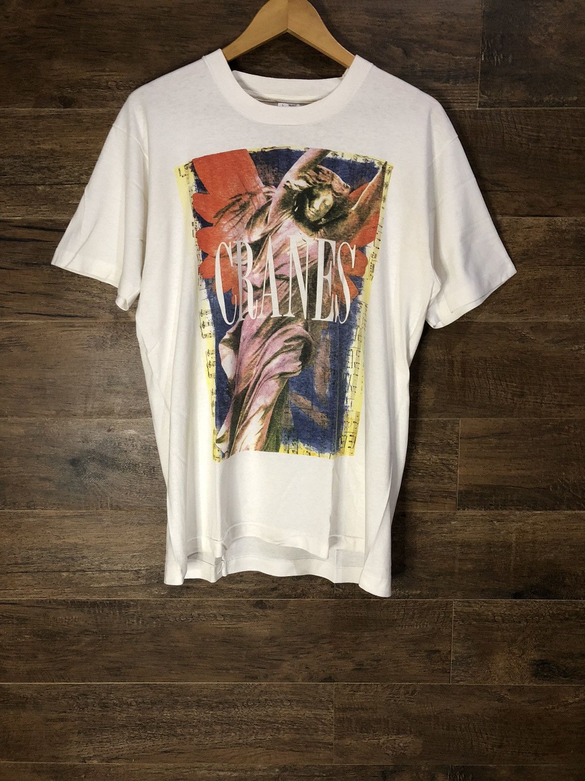 Band Tees × Vintage Vintage 1991 Cranes Wings Of Joy Album Shirt Shoegaze Band Size US L / EU 52-54 / 3 - 2 Thumbnail