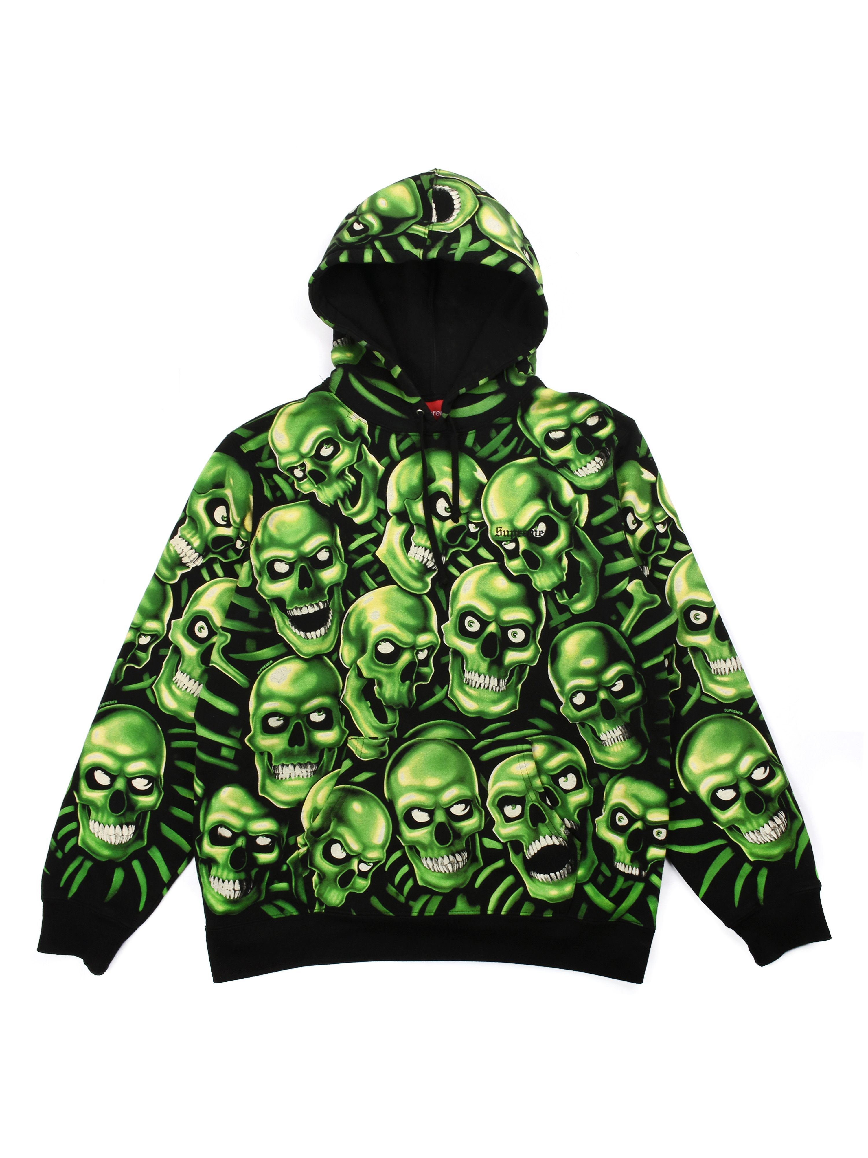 Supreme S/S 2018 Supreme x Liquid Blue Skull Pile Hoodie | Grailed