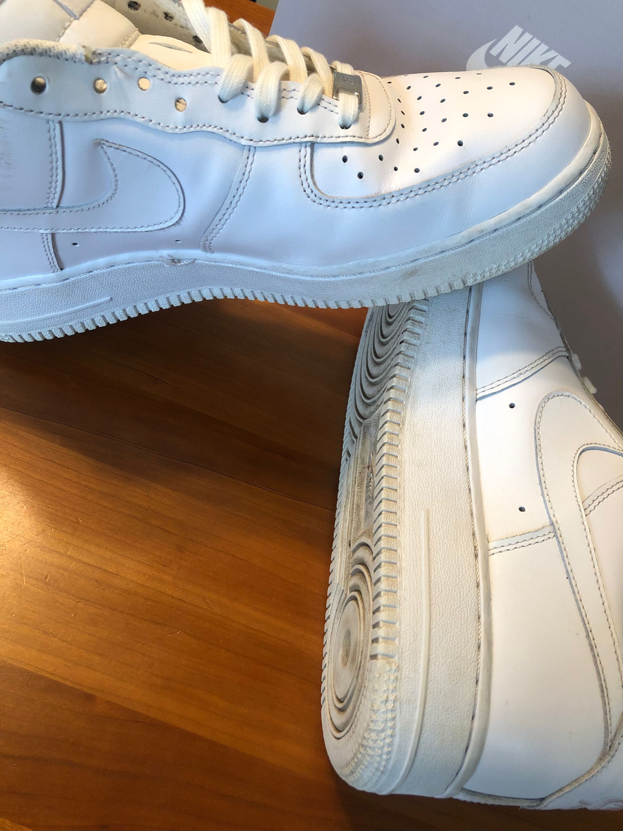 Nike Nike AF1 All White Size 10.5 Size US 10.5 / EU 43-44 - 9 Thumbnail