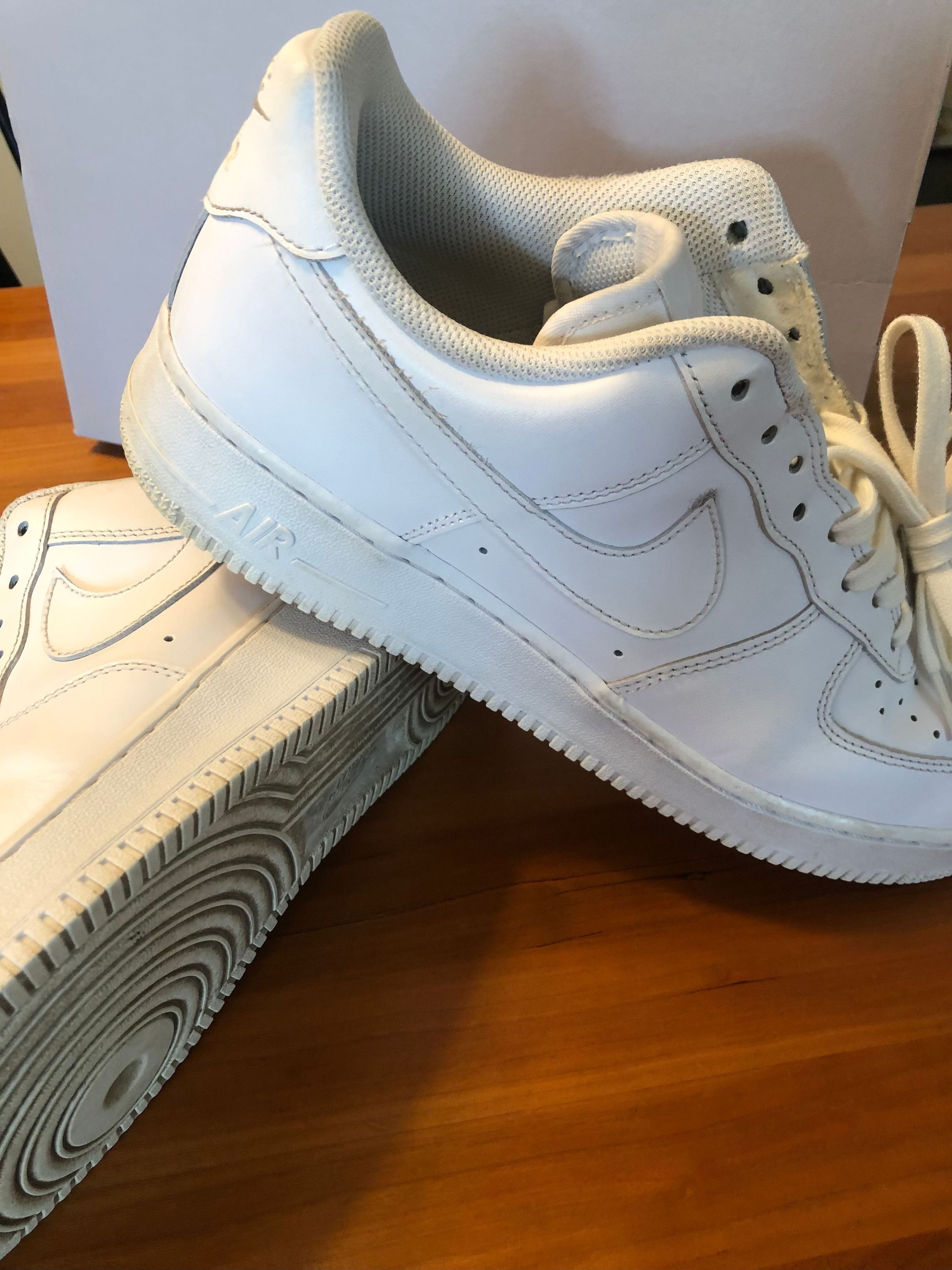 Nike Nike AF1 All White Size 10.5 Size US 10.5 / EU 43-44 - 4 Thumbnail