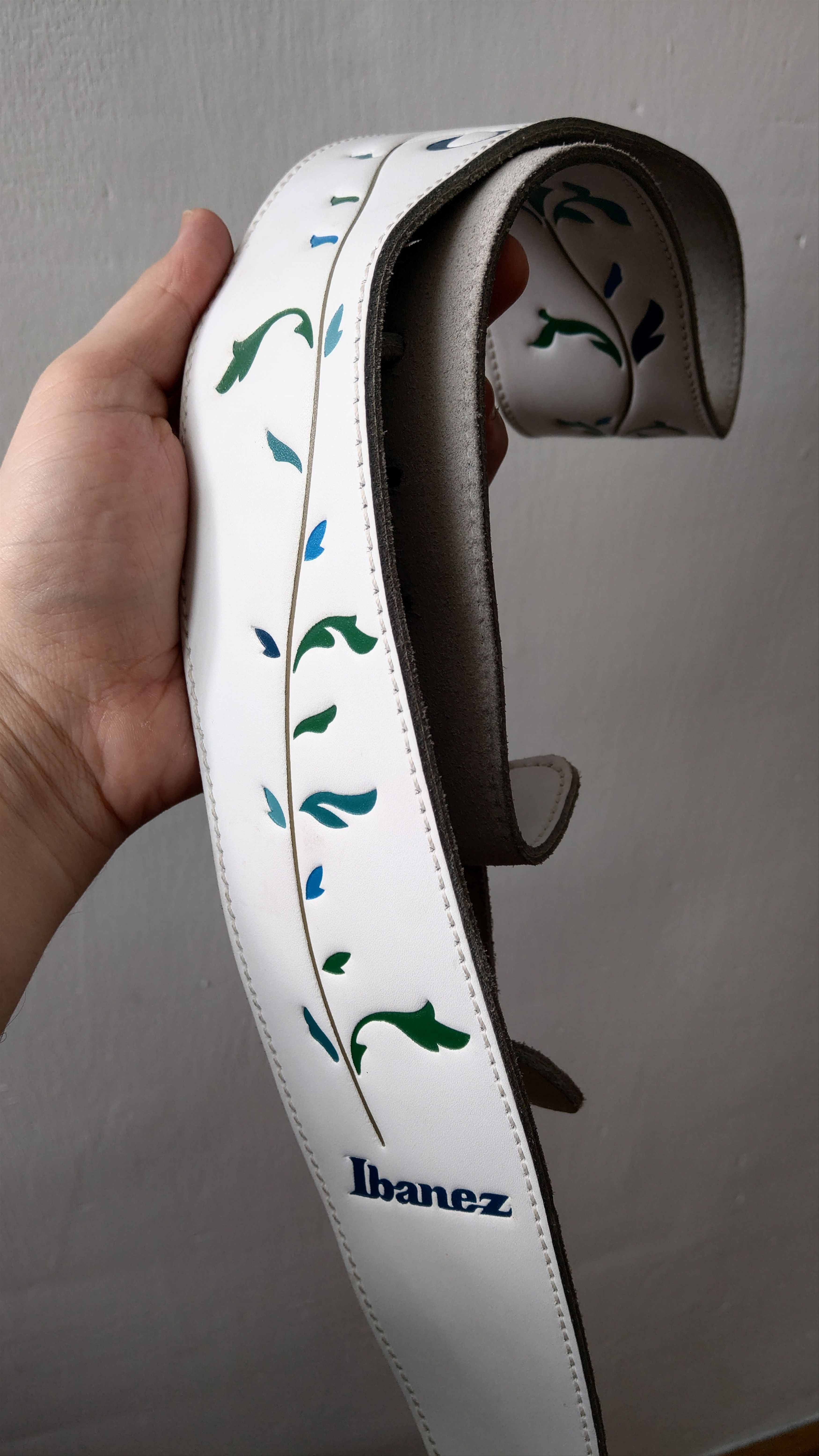 Band Tees 100% Leather IBANEZ Vintage Guitar Belt 'Tree Of Life' Strap Size ONE SIZE - 3 Thumbnail