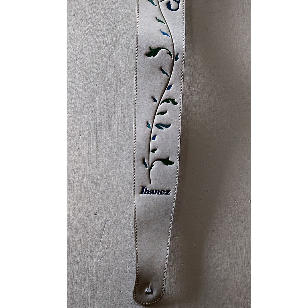 Band Tees 100% Leather IBANEZ Vintage Guitar Belt 'Tree Of Life' Strap Size ONE SIZE - 6 Thumbnail