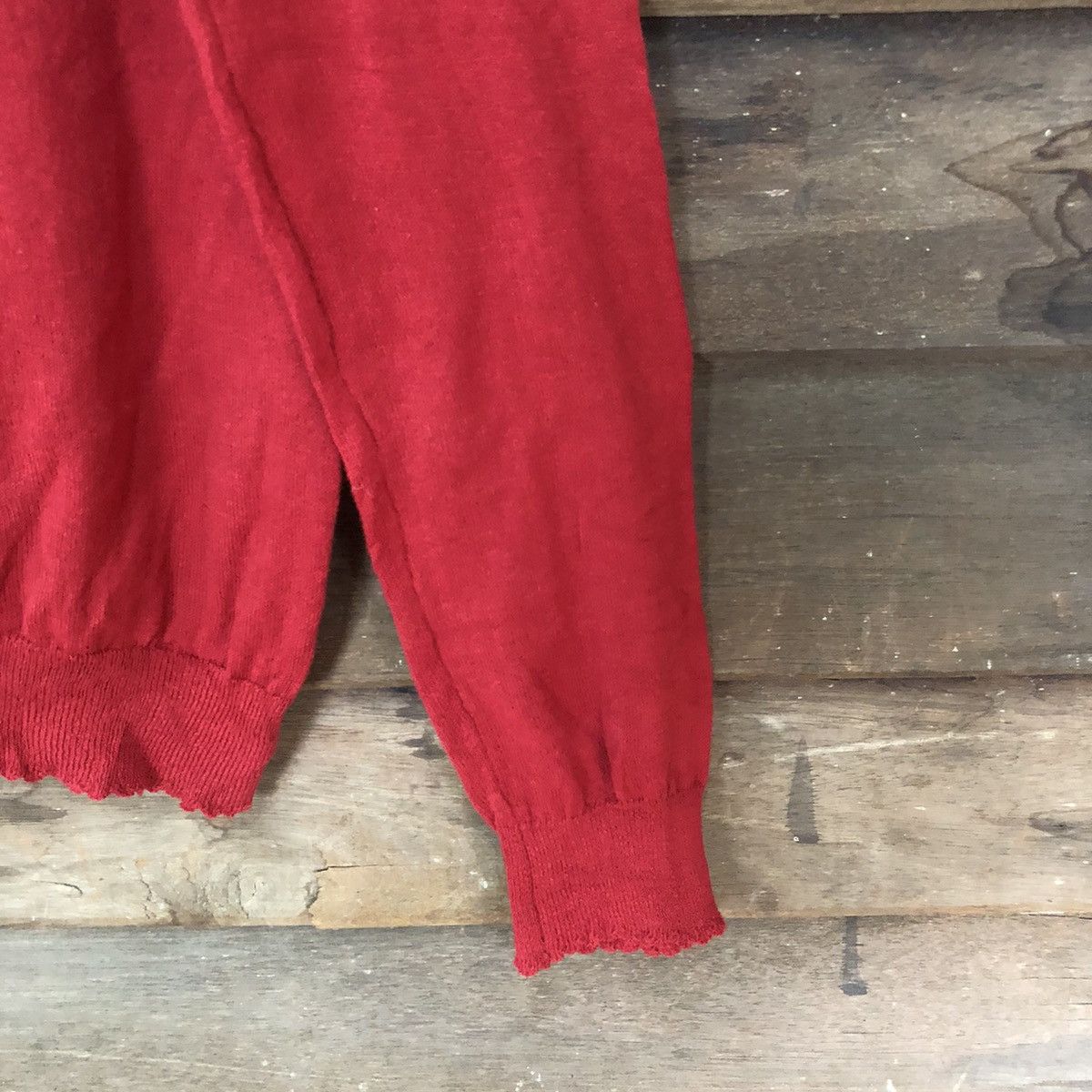 Japanese Brand Olive Des Olive Red Patterned Cardigans thin japan #7239 Size M / US 6-8 / IT 42-44 - 11 Thumbnail