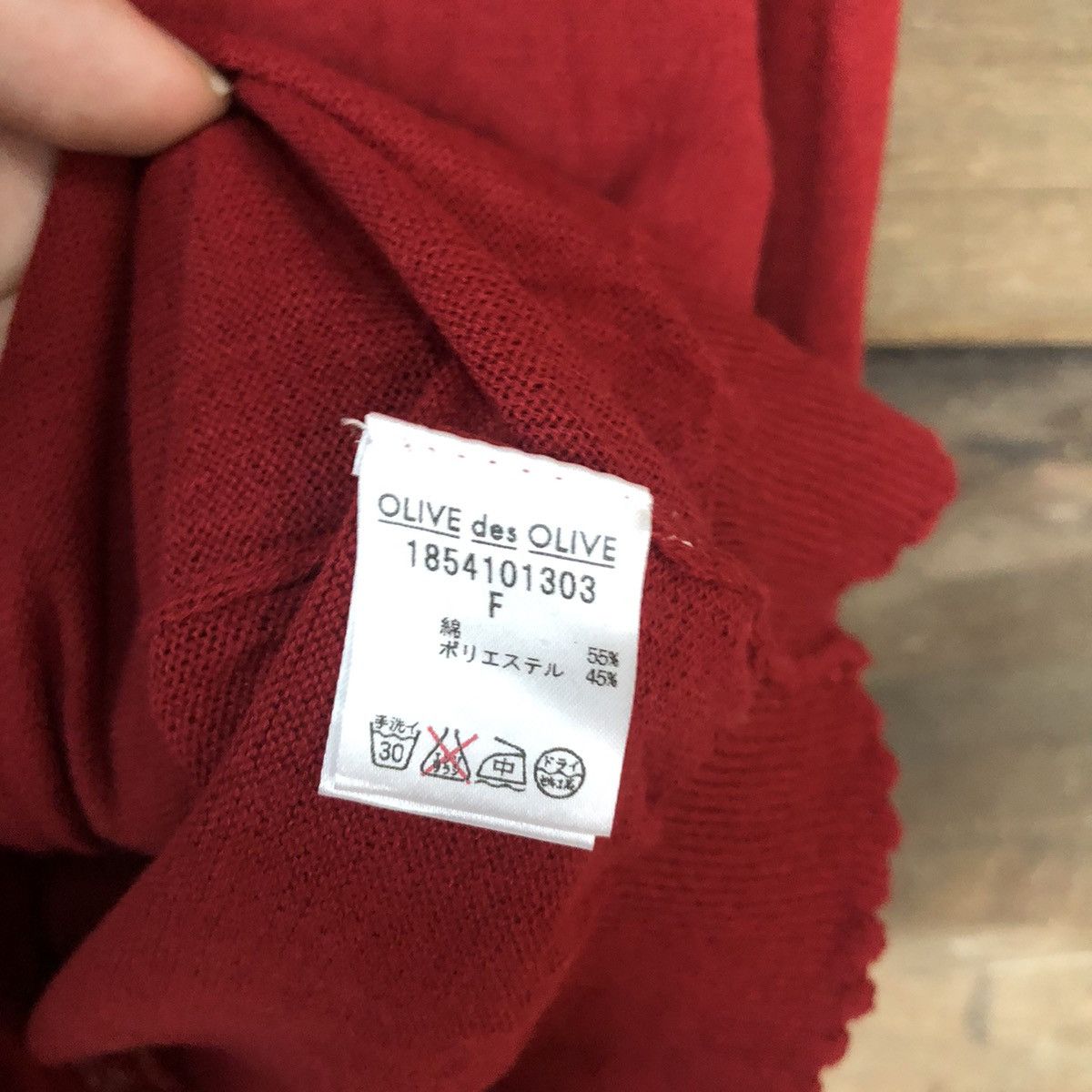 Japanese Brand Olive Des Olive Red Patterned Cardigans thin japan #7239 Size M / US 6-8 / IT 42-44 - 8 Thumbnail