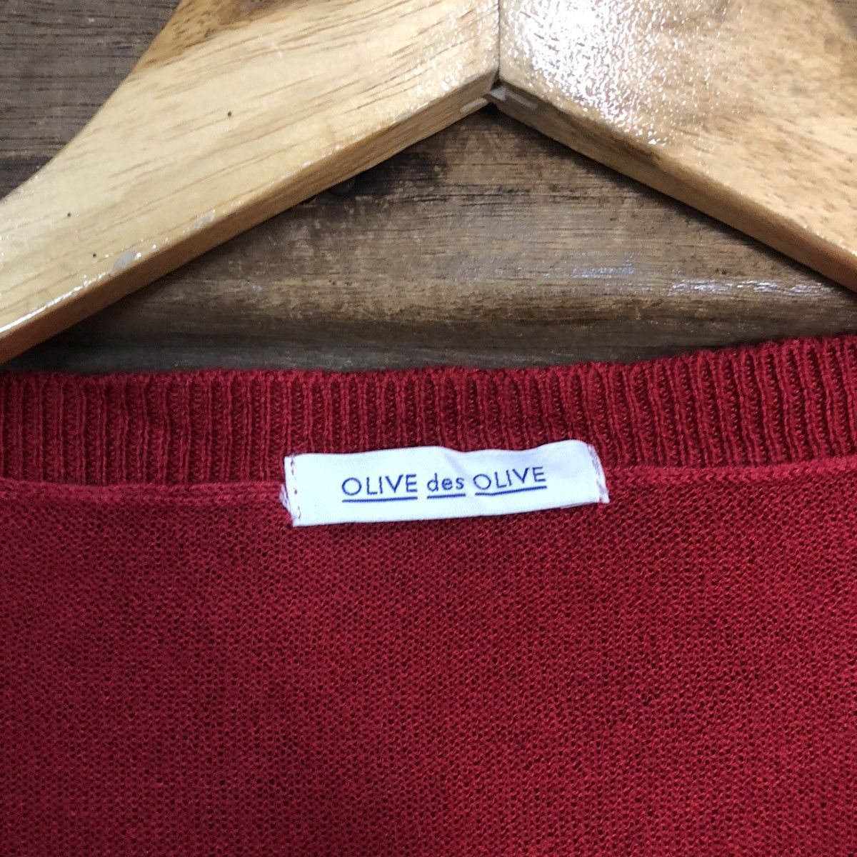 Japanese Brand Olive Des Olive Red Patterned Cardigans thin japan #7239 Size M / US 6-8 / IT 42-44 - 7 Thumbnail