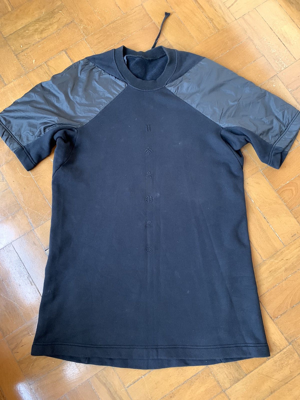 Boris Bidjan Panelled Oversize Print Embroidered Sweatshirt