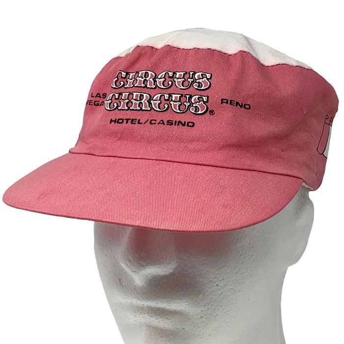 2 Casquettes Painter Hat Circus Circus Las Vegas - Années 1990, Rose Fluo - Neufs Sans étiquette