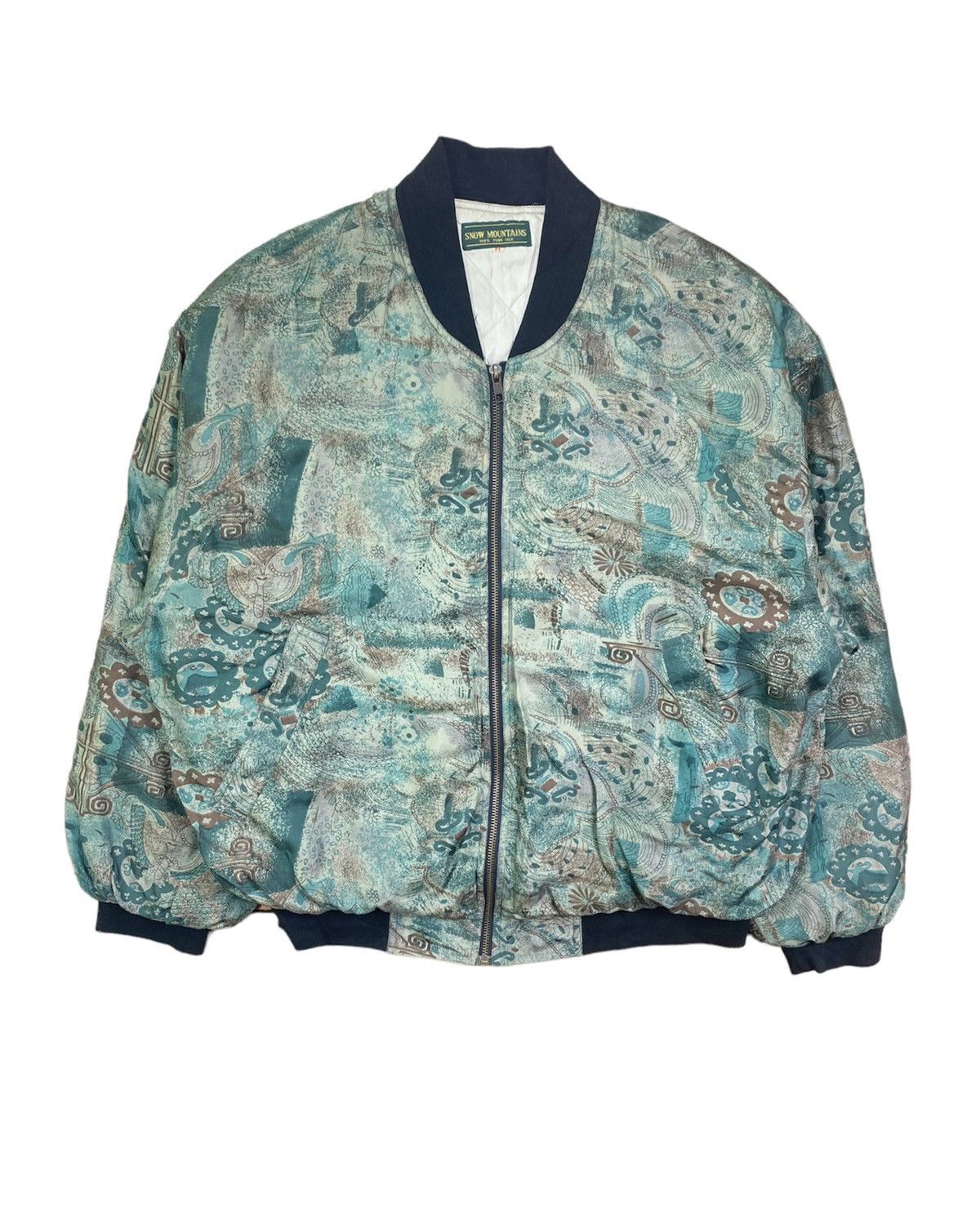 Japanese Brand × Vintage Vintage Pure Silk Bomber Jacket Japanese Brand Size M Size US M / EU 48-50 / 2 - 1 Thumbnail