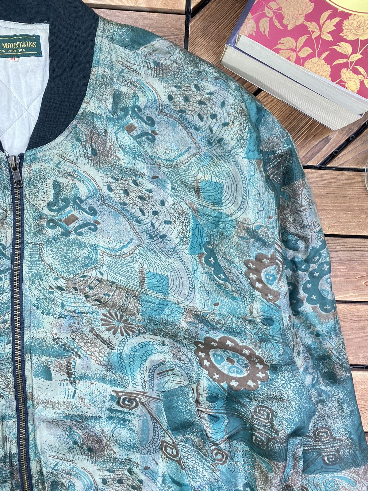 Japanese Brand × Vintage Vintage Pure Silk Bomber Jacket Japanese Brand Size M Size US M / EU 48-50 / 2 - 5 Thumbnail