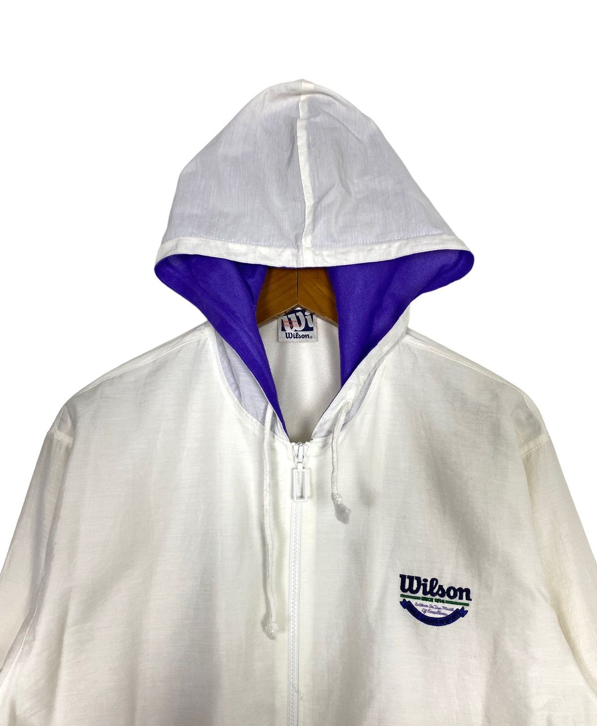 Wilson Rare‼️ Vintage Wilson Tennis Hoodie Big Logo Made in Japan Size M / US 6-8 / IT 42-44 - 3 Thumbnail
