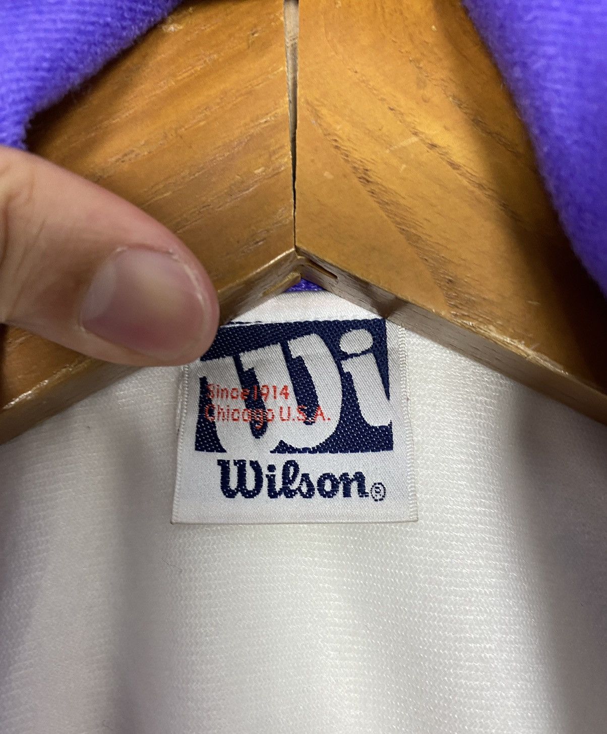 Wilson Rare‼️ Vintage Wilson Tennis Hoodie Big Logo Made in Japan Size M / US 6-8 / IT 42-44 - 4 Thumbnail