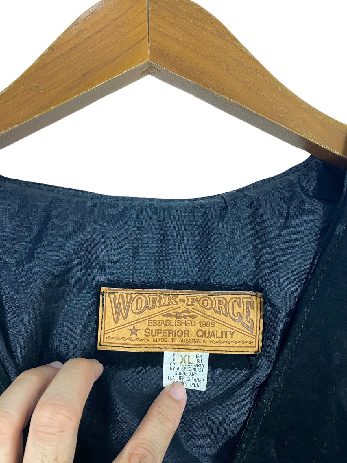 Vintage Rare‼️Vintage Work Force Leather Vest Suede Made Australia Size US XL / EU 56 / 4 - 4 Thumbnail