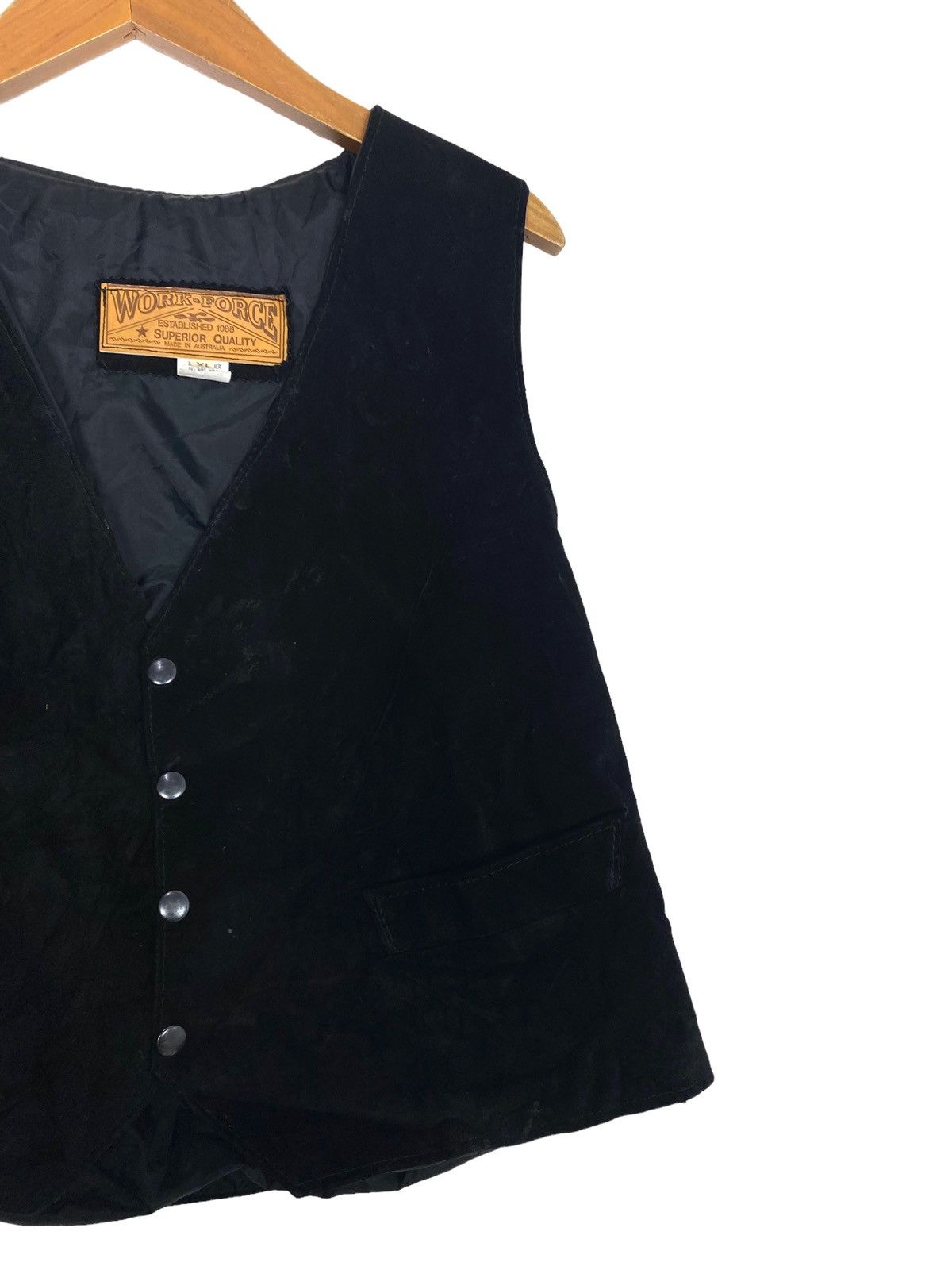 Vintage Rare‼️Vintage Work Force Leather Vest Suede Made Australia Size US XL / EU 56 / 4 - 7 Thumbnail