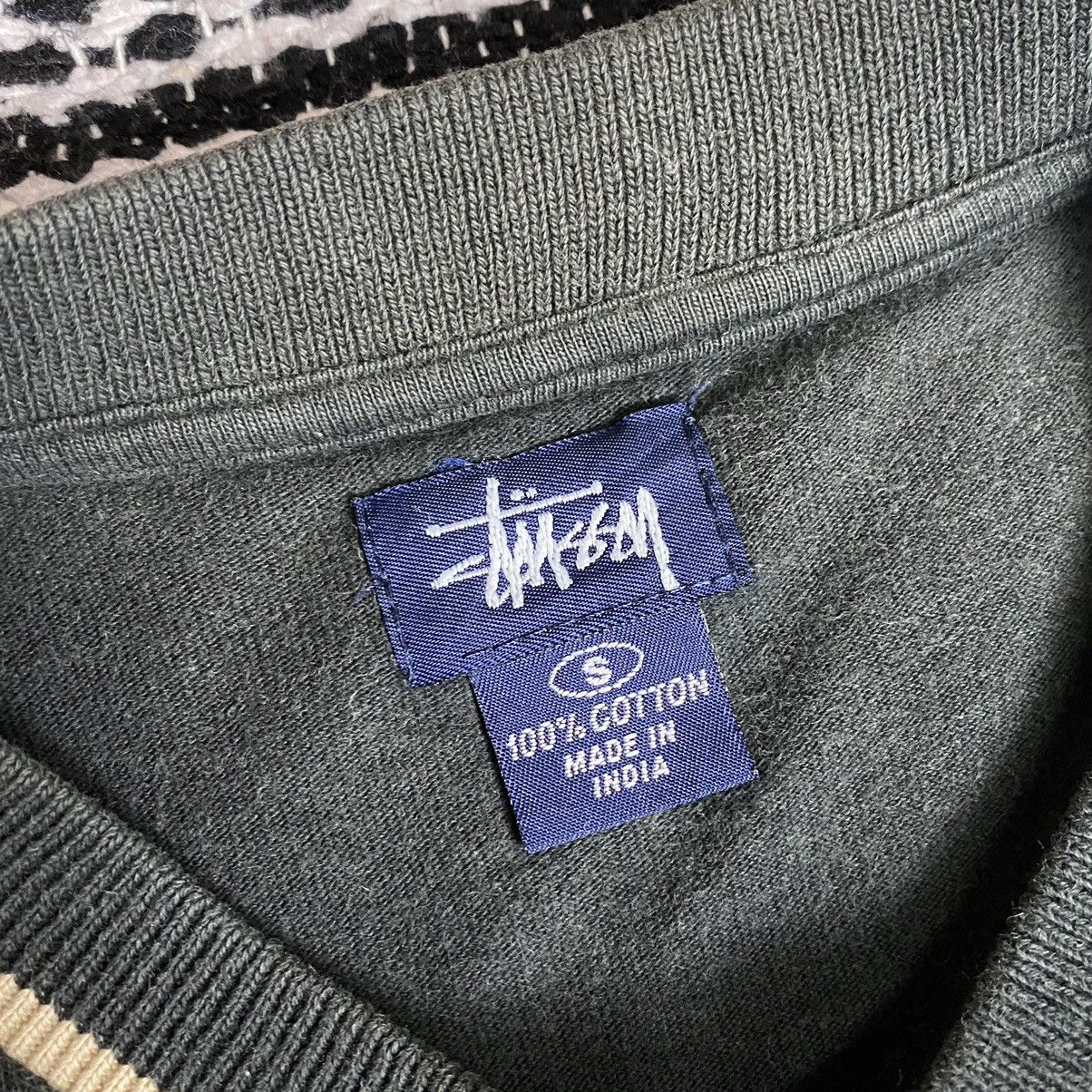 Stussy 💥Distressed💥Vintage Stussy Stripe Vneck Shirt Stussy Skate Size US S / EU 44-46 / 1 - 14 Thumbnail