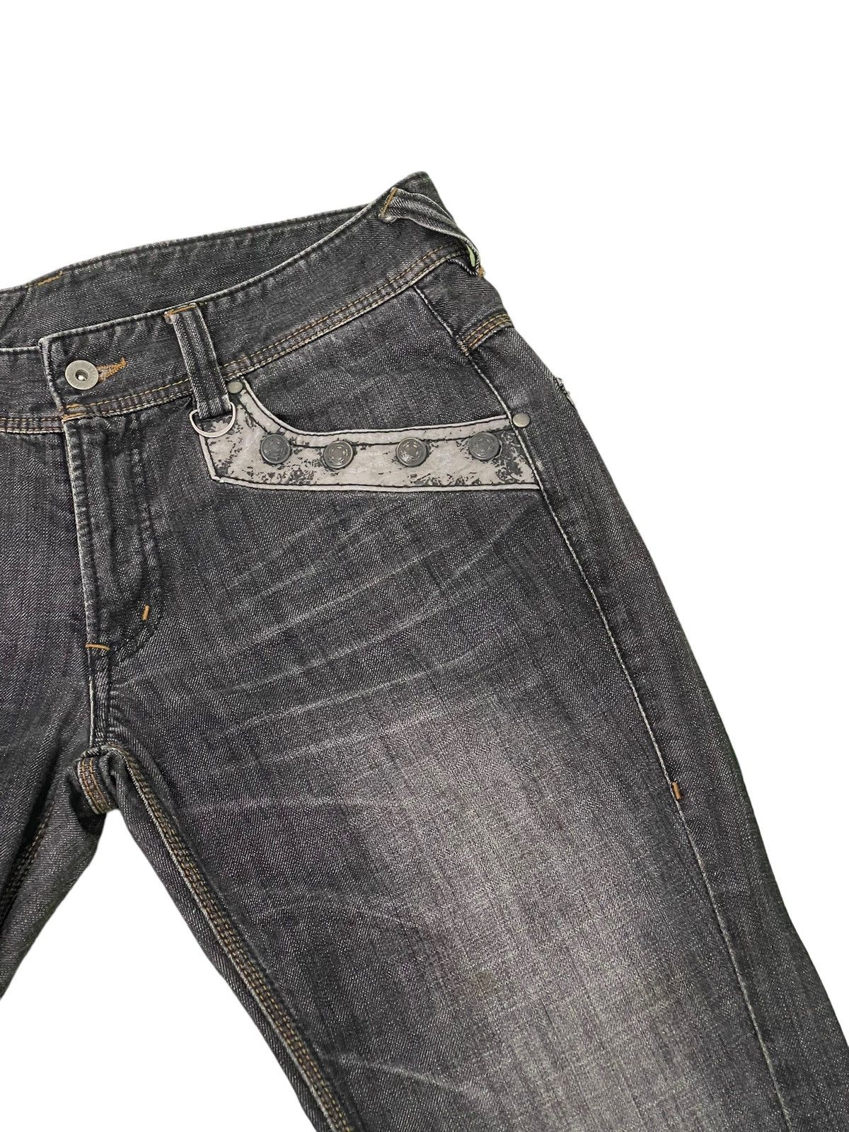 Japanese Brand Flare Jeans Hideaways Nicole Distress Denim Boot Cut 4🟦 Size US 33 - 9 Thumbnail