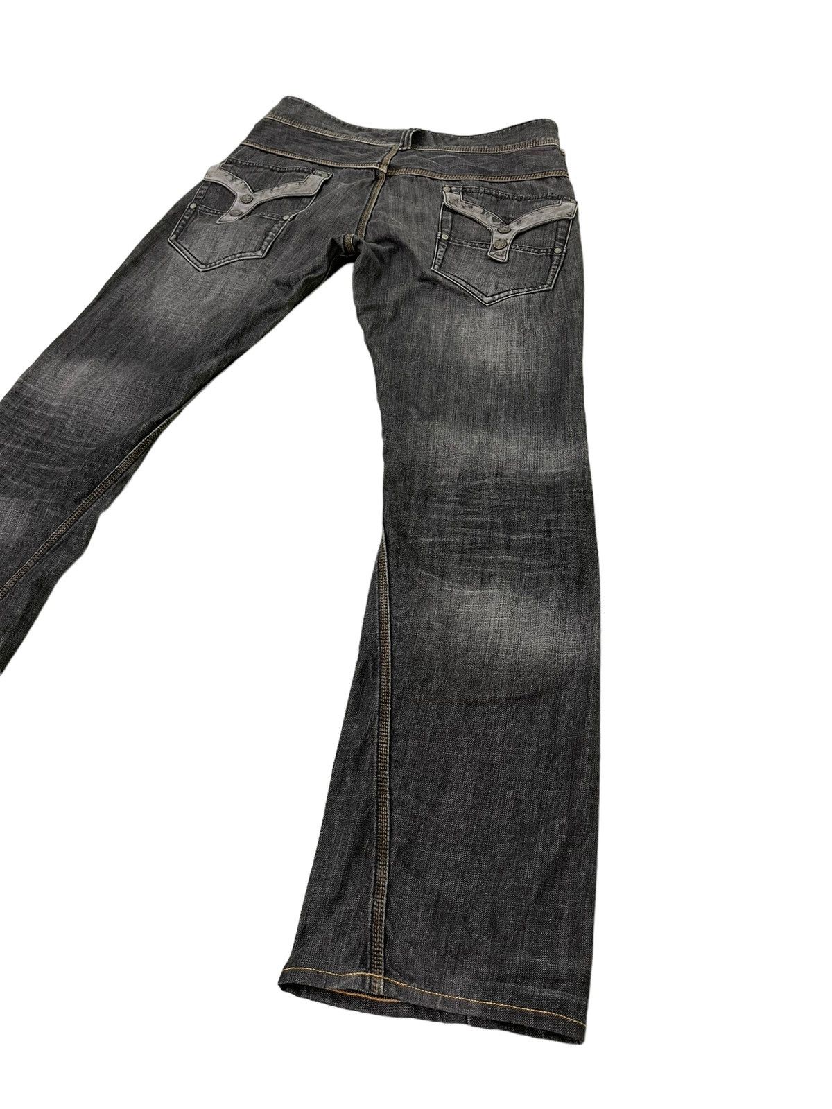 Japanese Brand Flare Jeans Hideaways Nicole Distress Denim Boot Cut 4🟦 Size US 33 - 15 Thumbnail