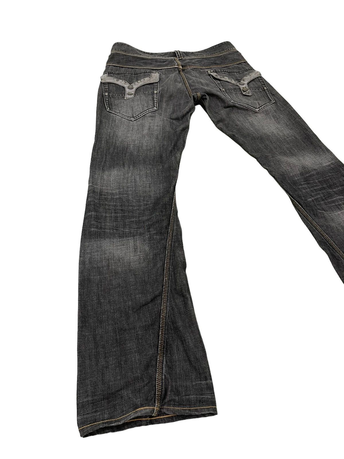 Japanese Brand Flare Jeans Hideaways Nicole Distress Denim Boot Cut 4🟦 Size US 33 - 14 Thumbnail