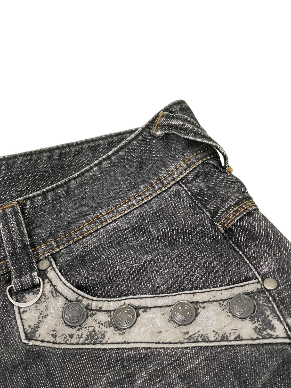 Japanese Brand Flare Jeans Hideaways Nicole Distress Denim Boot Cut 4🟦 Size US 33 - 10 Thumbnail