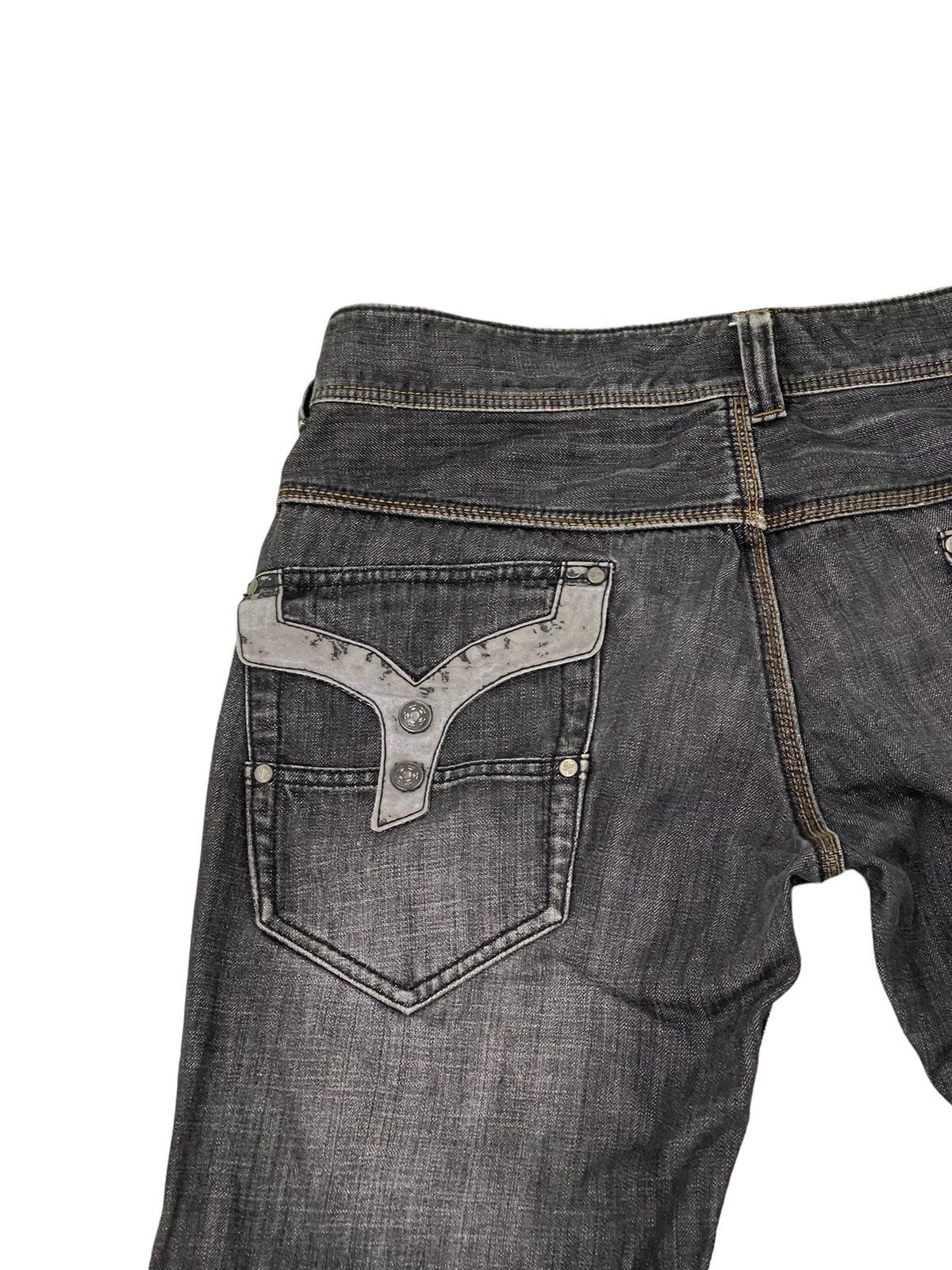 Japanese Brand Flare Jeans Hideaways Nicole Distress Denim Boot Cut 4🟦 Size US 33 - 20 Thumbnail