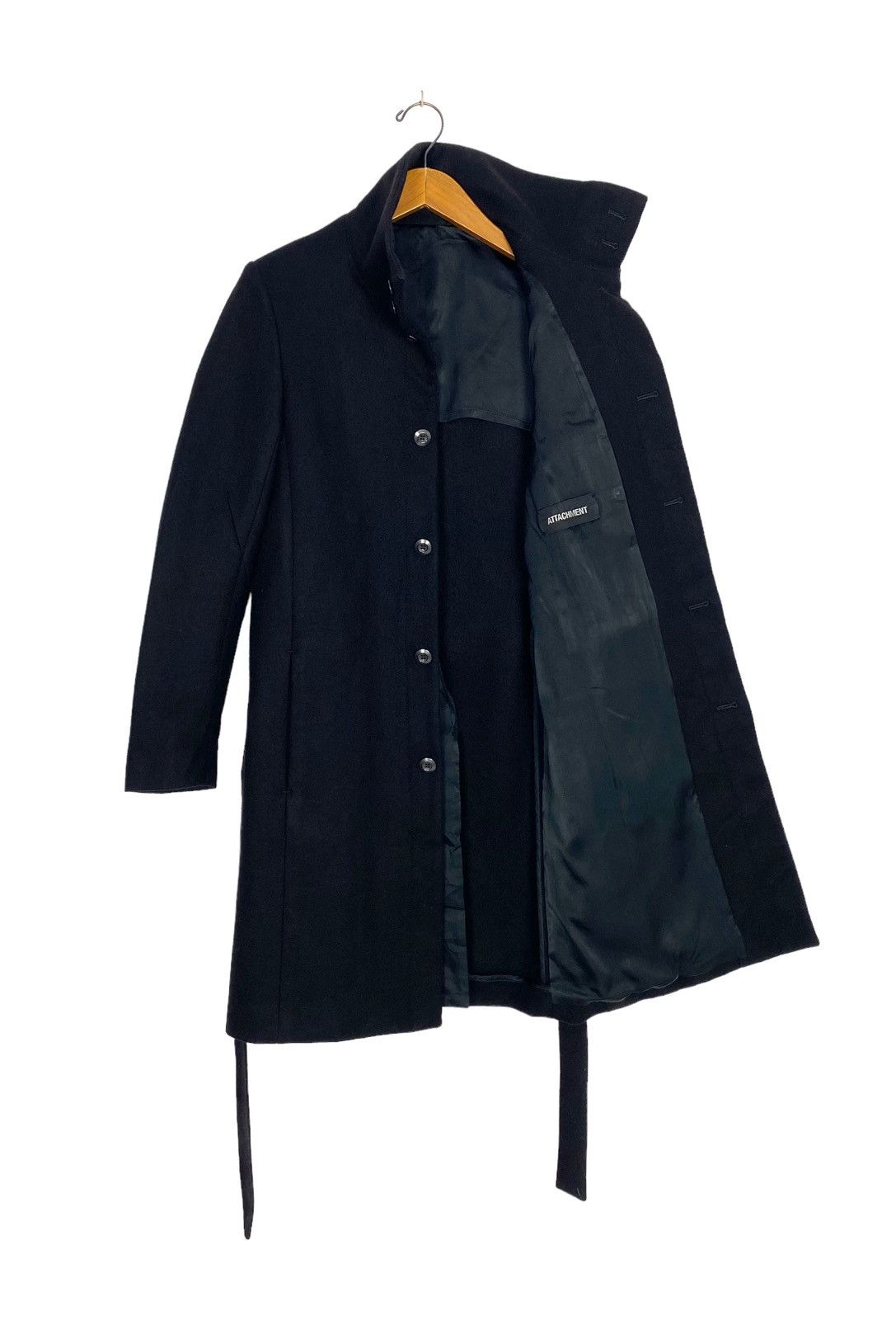 image of attachment Wool Belt Coat Made In Japan in Black, Men's (Size XS)