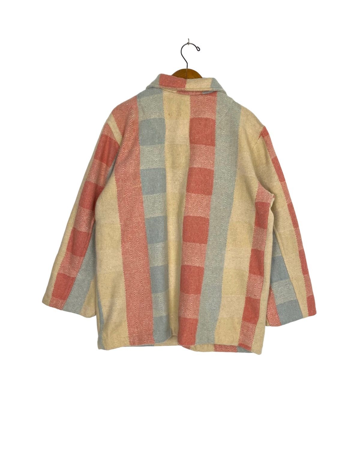 Vintage Rare‼️ Vintage Octopus Army Wool Jacket Checked Design Size US L / EU 52-54 / 3 - 3 Thumbnail
