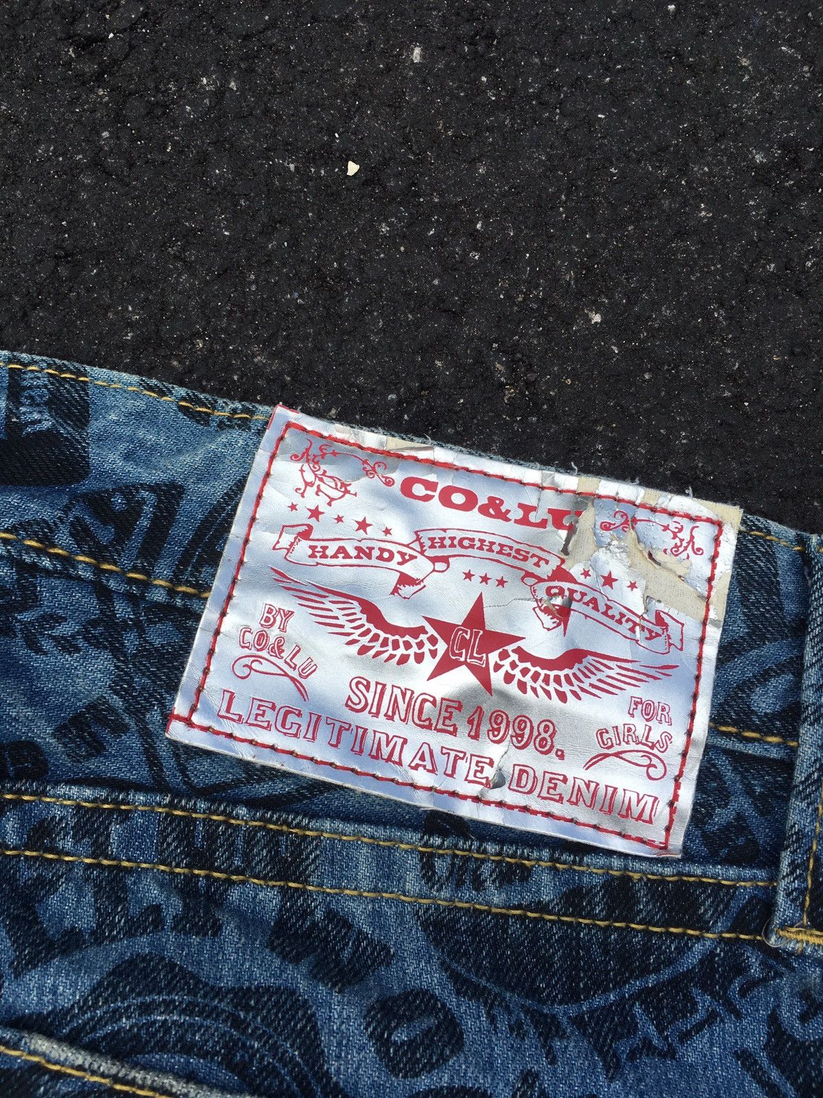 Hysteric Glamour FLARED CO&LU OVER PRINT HYSTERIC GLAMOUR DENIM JEANS Size US 33 - 9 Thumbnail