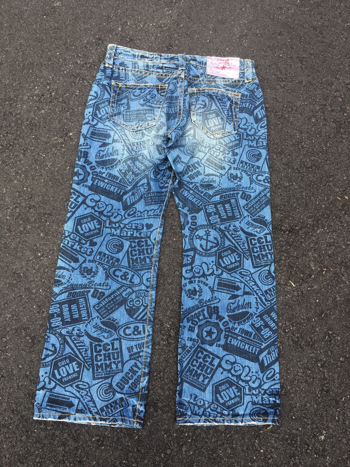 Hysteric Glamour FLARED CO&LU OVER PRINT HYSTERIC GLAMOUR DENIM JEANS Size US 33 - 6 Thumbnail