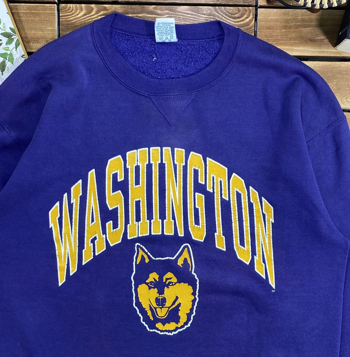 Russell Athletic × Vintage Vintage Russell Athletic Washington Wolf Big Logo size L Size US L / EU 52-54 / 3 - 7 Thumbnail