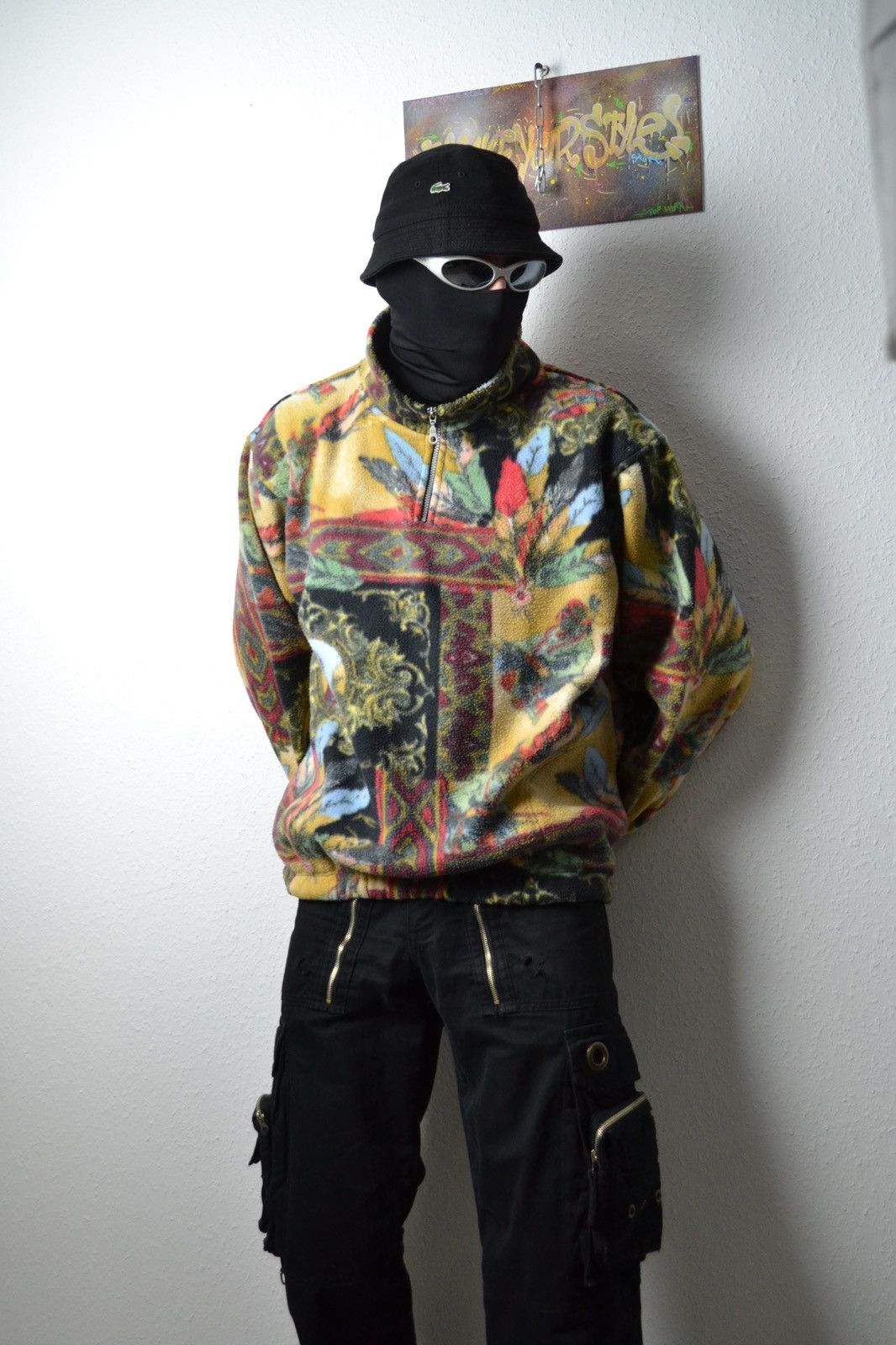 Vintage Vintage Native American Print Half Zip Fleece Jacket Size M Size US L / EU 52-54 / 3 - 14 Thumbnail