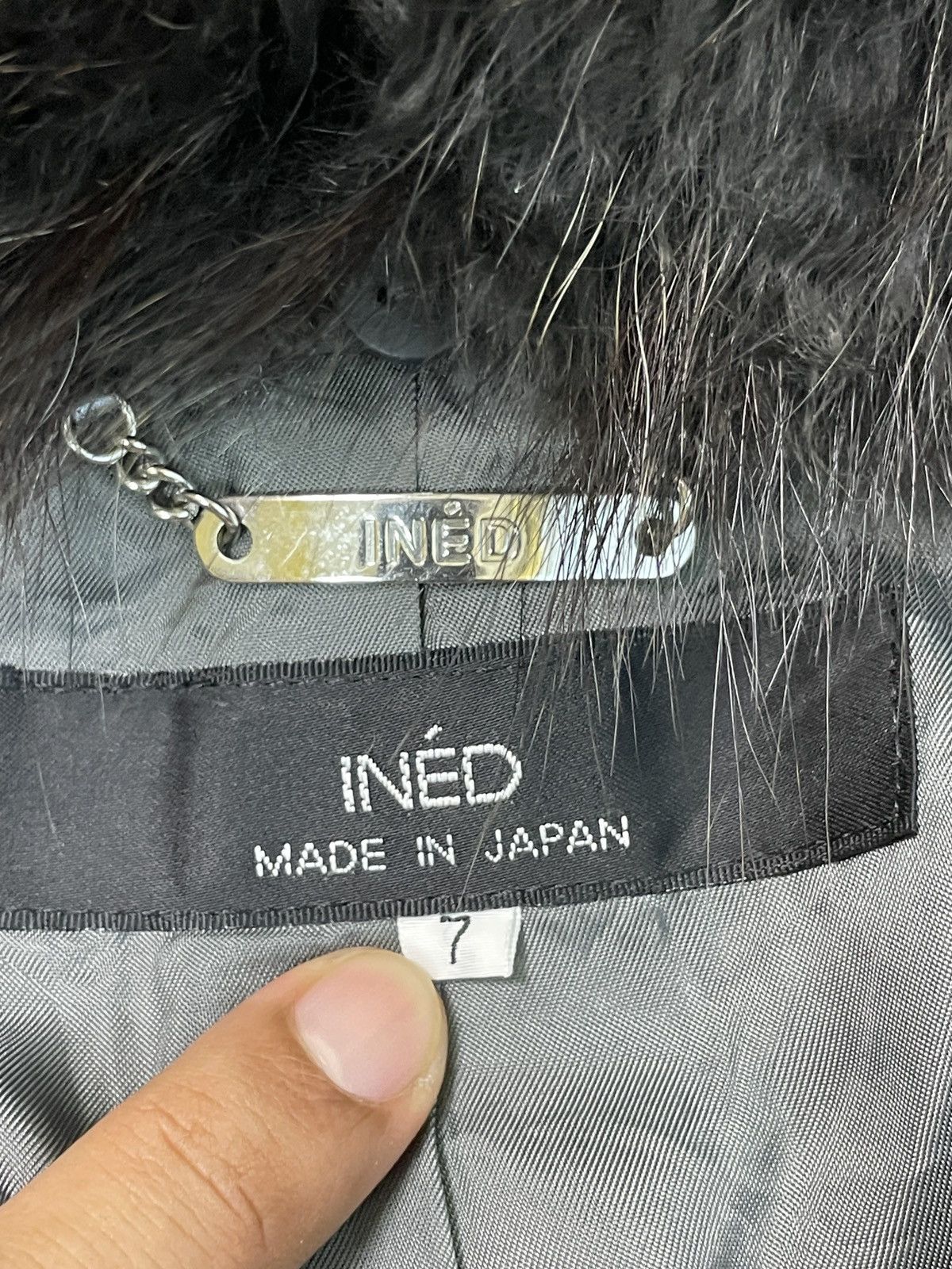 Japanese Brand Ined X Angora Inner Faux Fur Long Coat Size M / US 6-8 / IT 42-44 - 15 Thumbnail