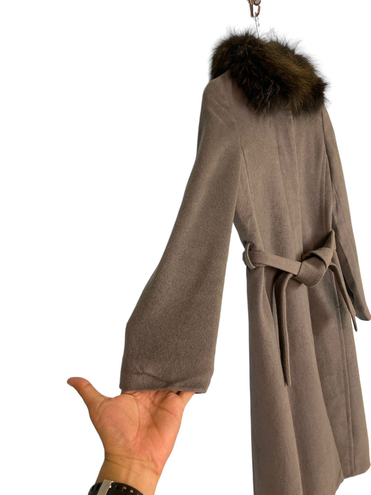 Japanese Brand Ined X Angora Inner Faux Fur Long Coat Size M / US 6-8 / IT 42-44 - 6 Thumbnail