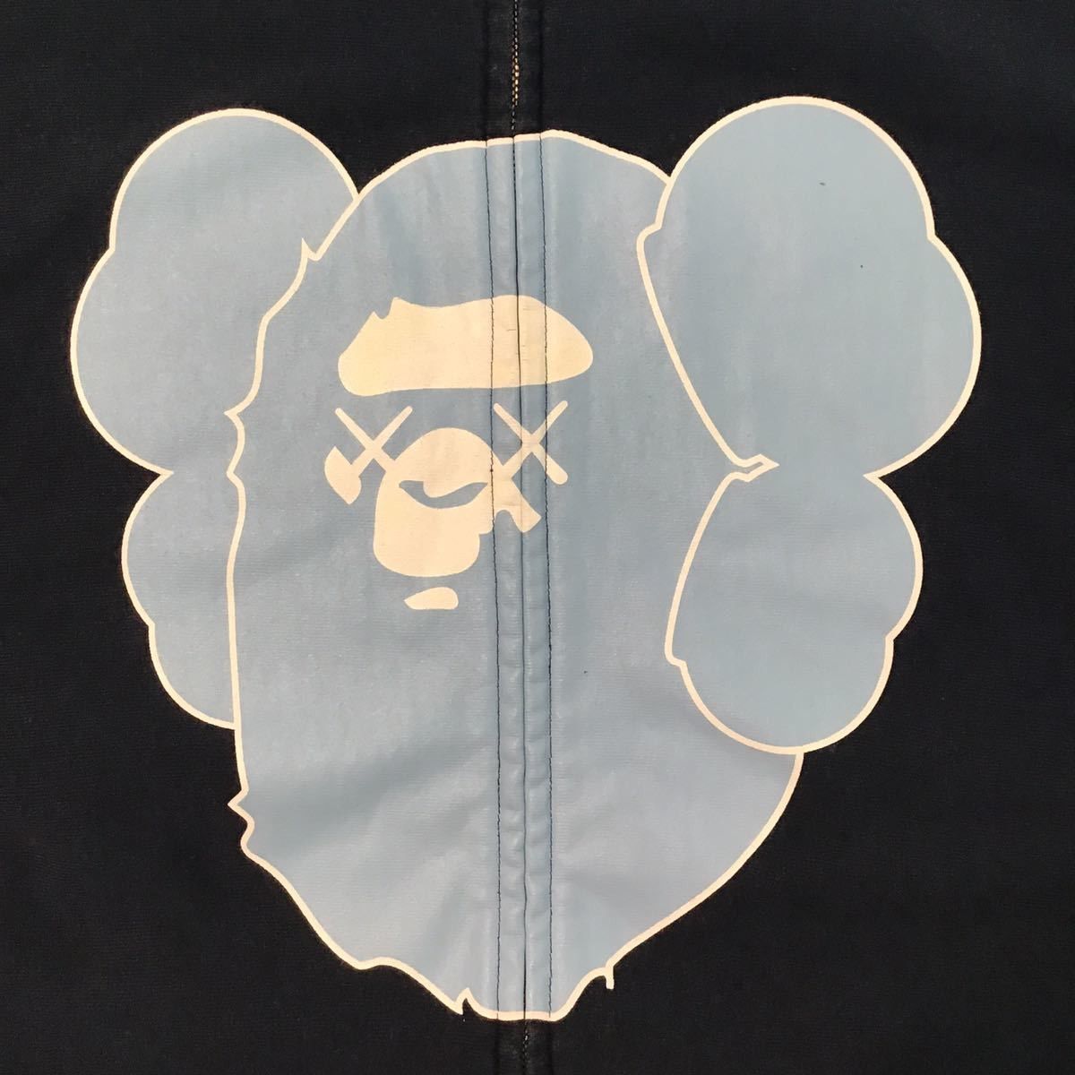 Bape × Kaws BAPE × kaws ape head Full zip hoodie Navy Size US L / EU 52-54 / 3 - 2 Thumbnail