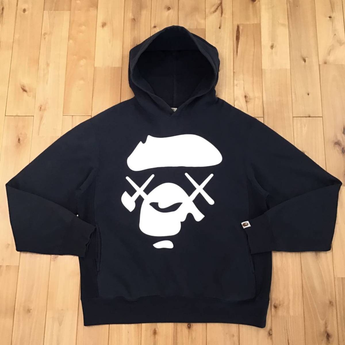 Bape × Kaws BAPE × kaws BIG FACE pullover hoodie navy Size US M / EU 48-50 / 2 - 1 Thumbnail