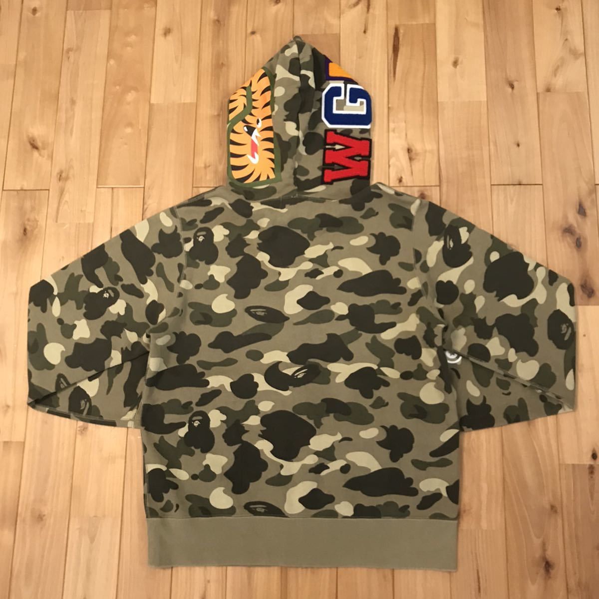 Bape BAPE Beige camo Shark full zip hoodie Size US L / EU 52-54 / 3 - 5 Thumbnail