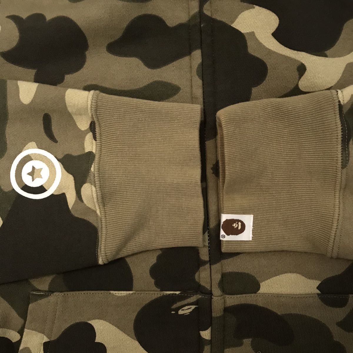Bape BAPE Beige camo Shark full zip hoodie Size US L / EU 52-54 / 3 - 6 Thumbnail