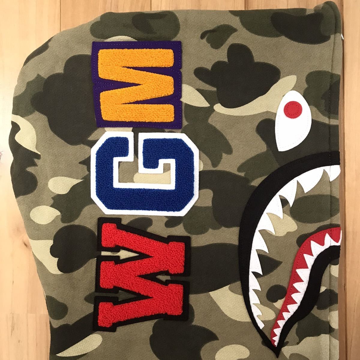 Bape BAPE Beige camo Shark full zip hoodie Size US L / EU 52-54 / 3 - 3 Thumbnail