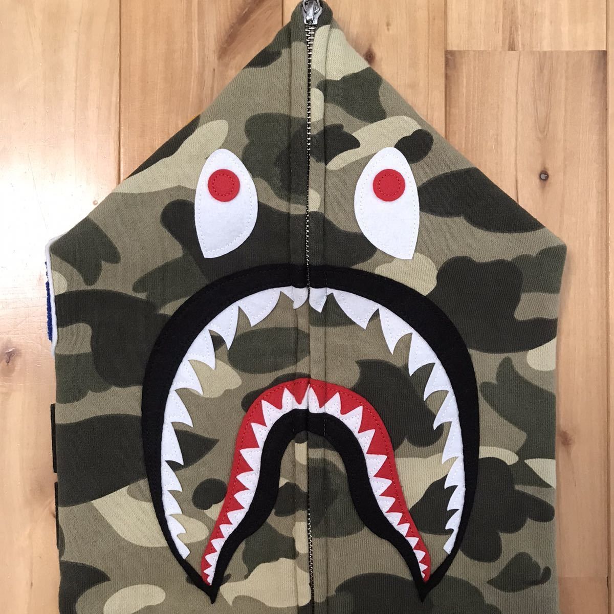 Bape BAPE Beige camo Shark full zip hoodie Size US L / EU 52-54 / 3 - 2 Thumbnail